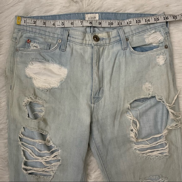 Hudson Jeans Distressed Light Wash High Waist - Picture 10 of 12